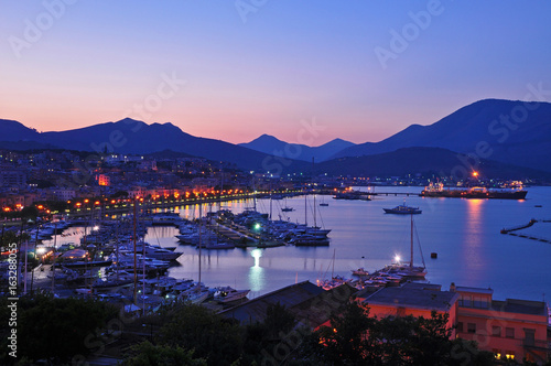 Night scenic view of the Marina in Gaeta