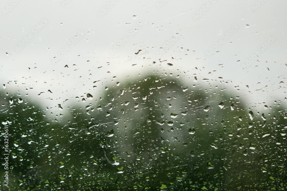 Rain droplets on the car window. Slovakia Rain droplets on the car window. Slovakia