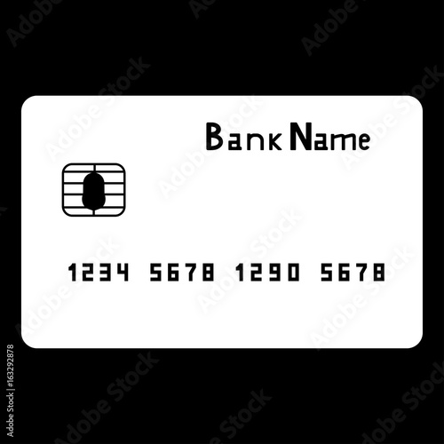 Bank cit card  the white color icon .