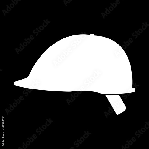 Safety helmet  the white color icon .