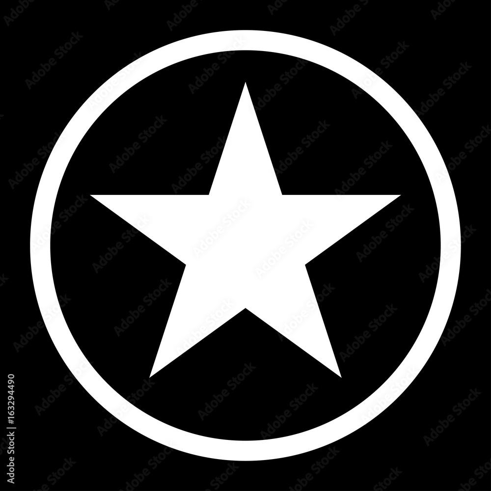 Star in circle the white color icon . Star in circle the white color icon .