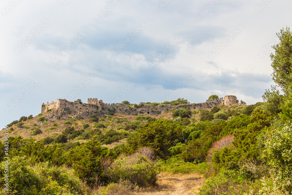 View of the Old Navarino castle (Paliokastro) in Peloponnese, Greece
