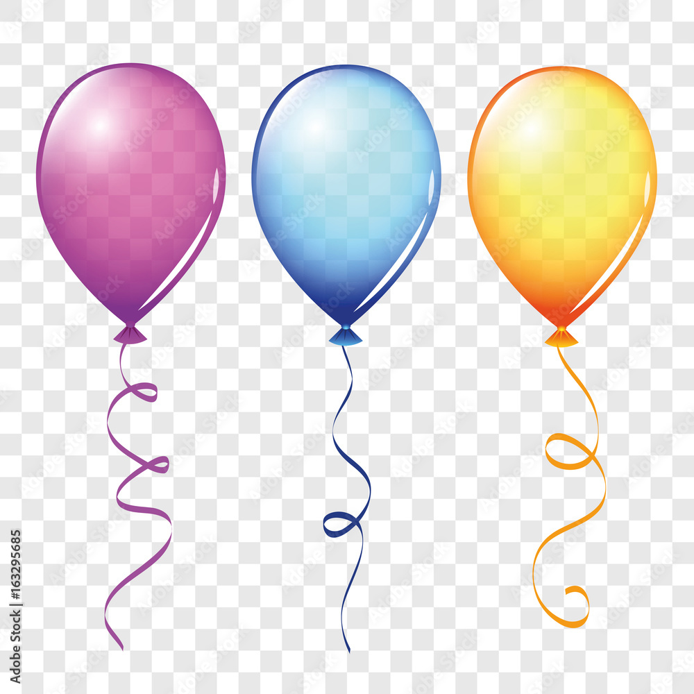 luftballons transparent bunt Stock-Vektorgrafik | Adobe Stock