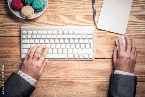 Businesswoman at his workplace photo