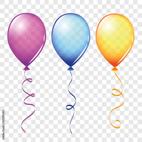 luftballons transparent bunt
