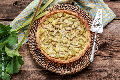 Bild auf Leinwand tarte à la rhubarbe 4