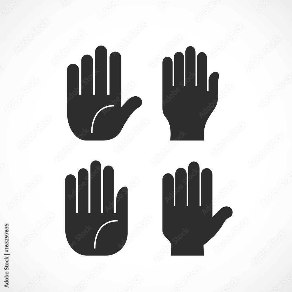 Human hand palm icon