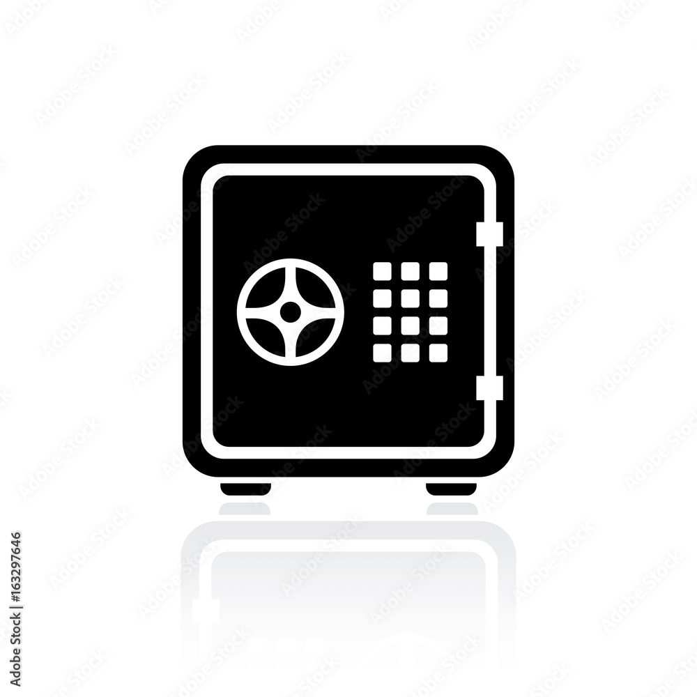 Digital money safe vector icon Digital money safe vector icon