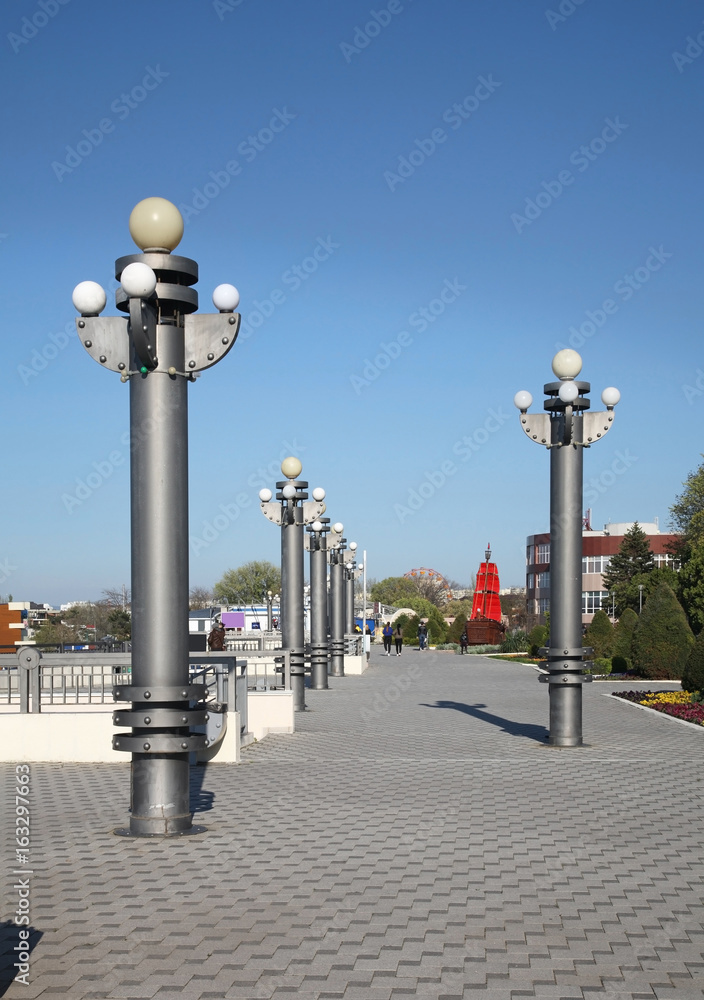 Embankment street in Anapa. Krasnodar Krai. Russia