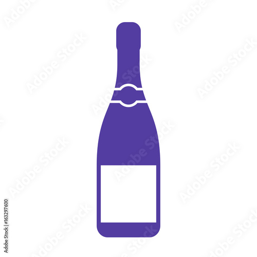 Champagne bottle vector icon