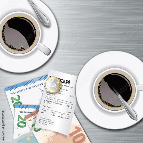 café - brasserie - tasse de café - comptabilité - cafétéria - coût