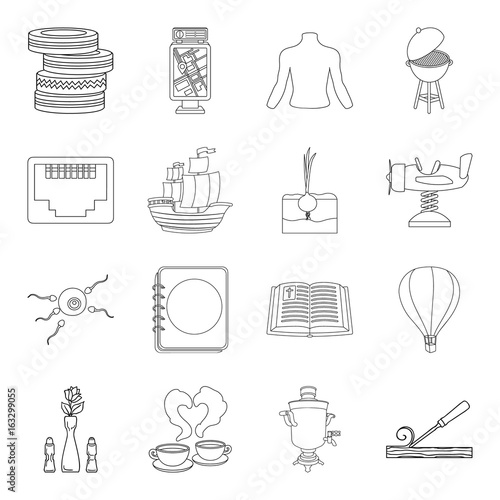 Country, crop, maintenance and other web icon in outline style.Medicine, game, building icons in set collection.