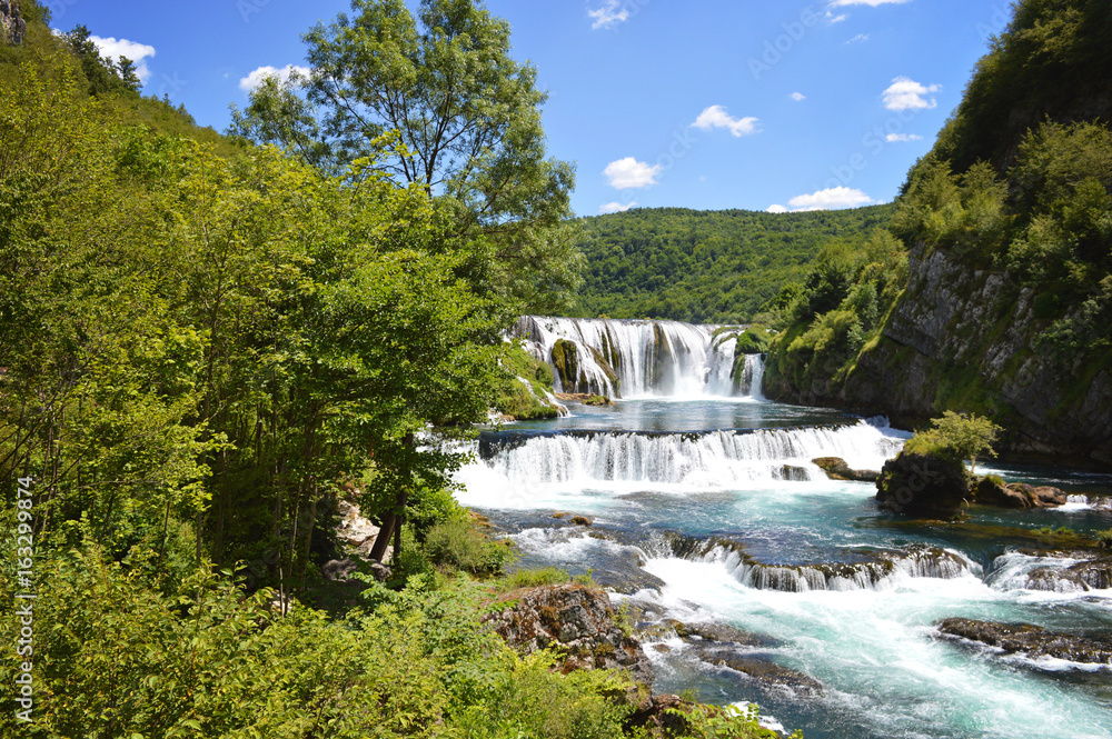 Natural river waterfall Natural river waterfall