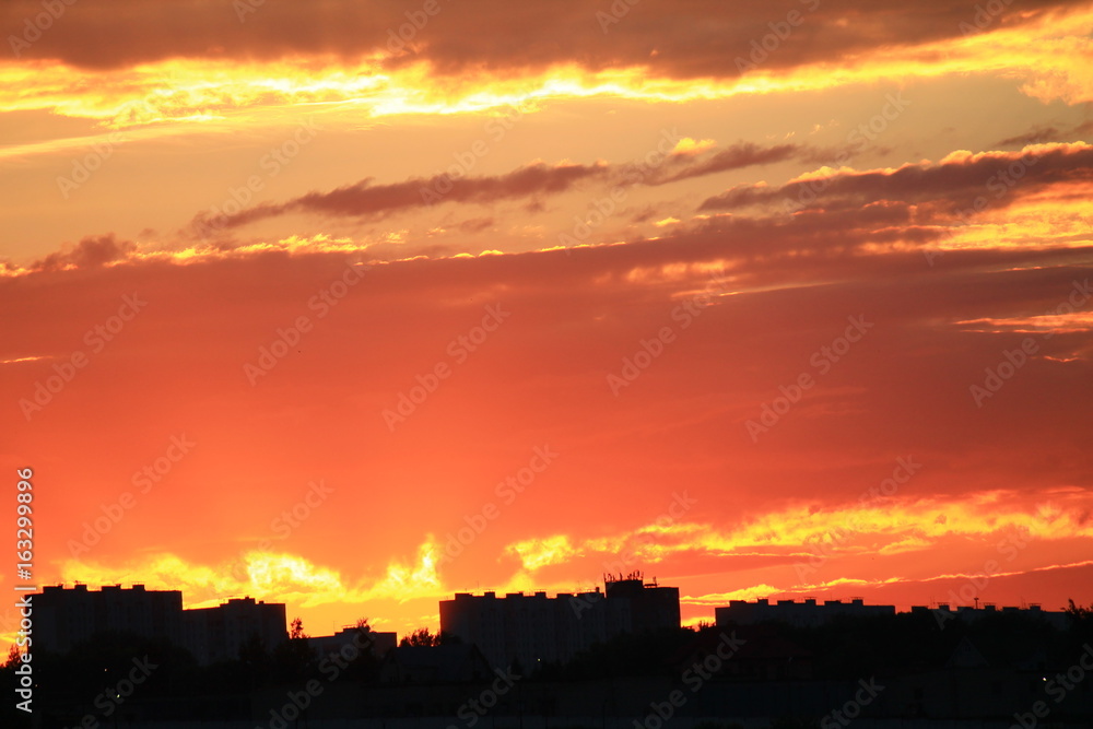russian golden sunset