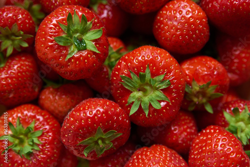 group of red strawberries