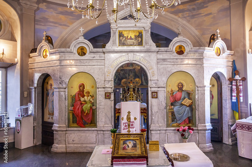 Altar Icons Church Saint Nicholas Askold's Grave Kiev Ukraine photo