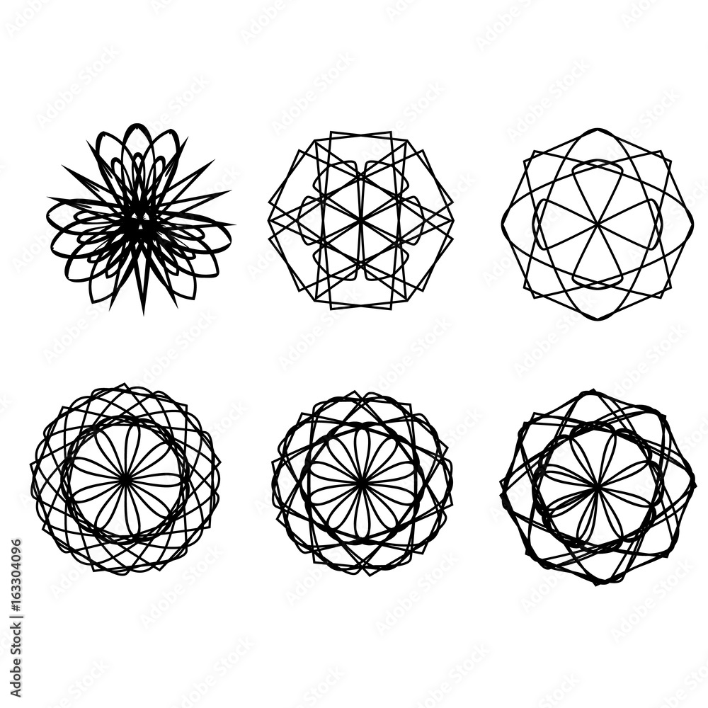 Beautiful geometric pattern astrology set Beautiful geometric pattern astrology set