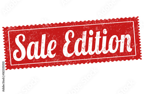 Sale edition sign or stamp
