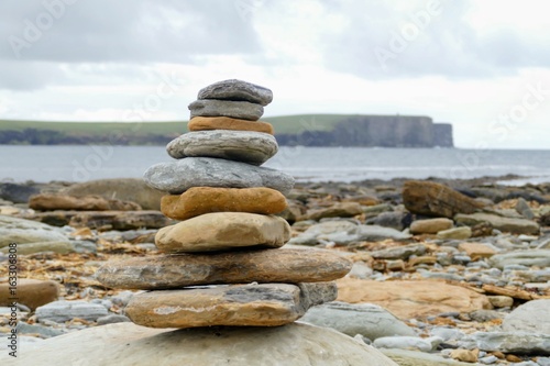 Stack of beach stones