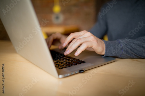 Laptop computer closeup of man browsing internet © F8  \ Suport Ukraine