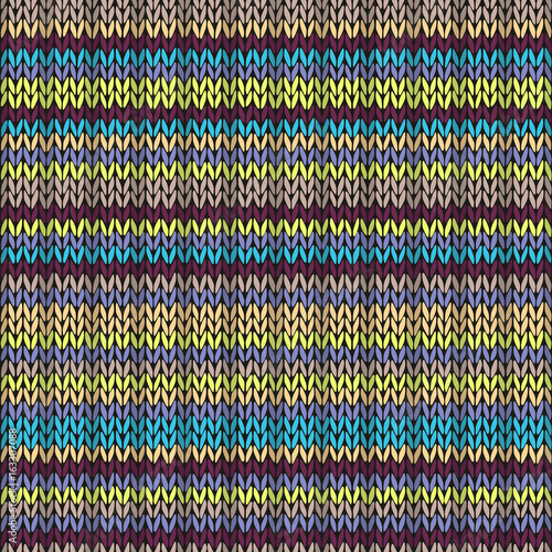 Knit Seamless Multicolor Striped Pattern