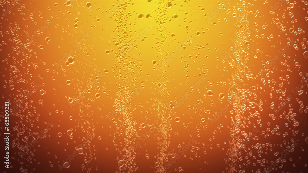 Orange juice bubbles abstract background 3d illustration Orange juice bubbles abstract background 3d illustration