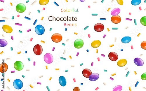 chocolate beans and rainbow jimmies