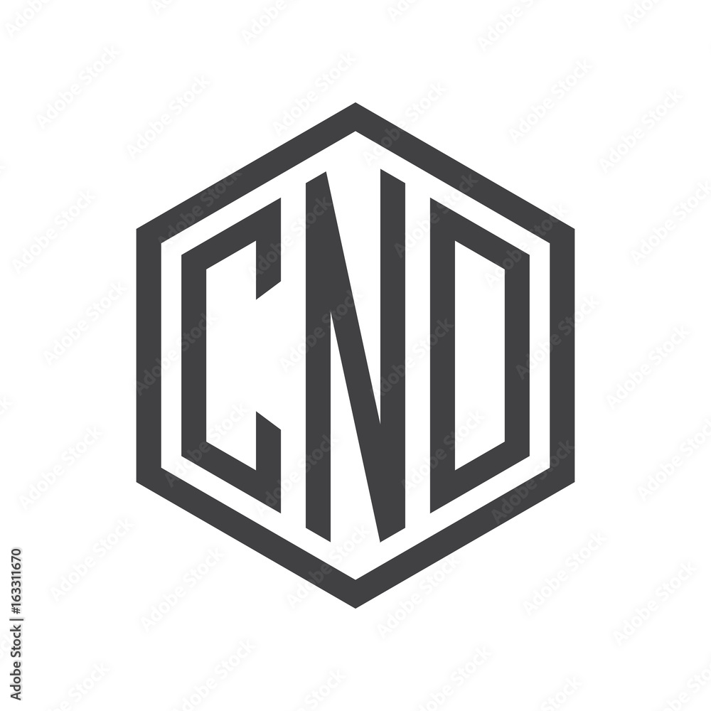 three-letter initials hexagon logo black three-letter initials hexagon logo black