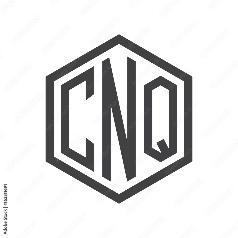 three-letter initials hexagon logo black three-letter initials hexagon logo black