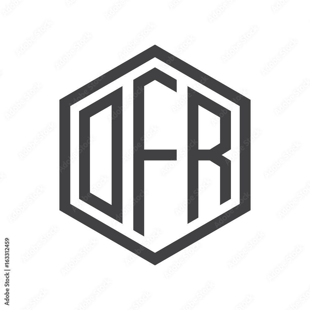 three-letter initials hexagon logo black three-letter initials hexagon logo black