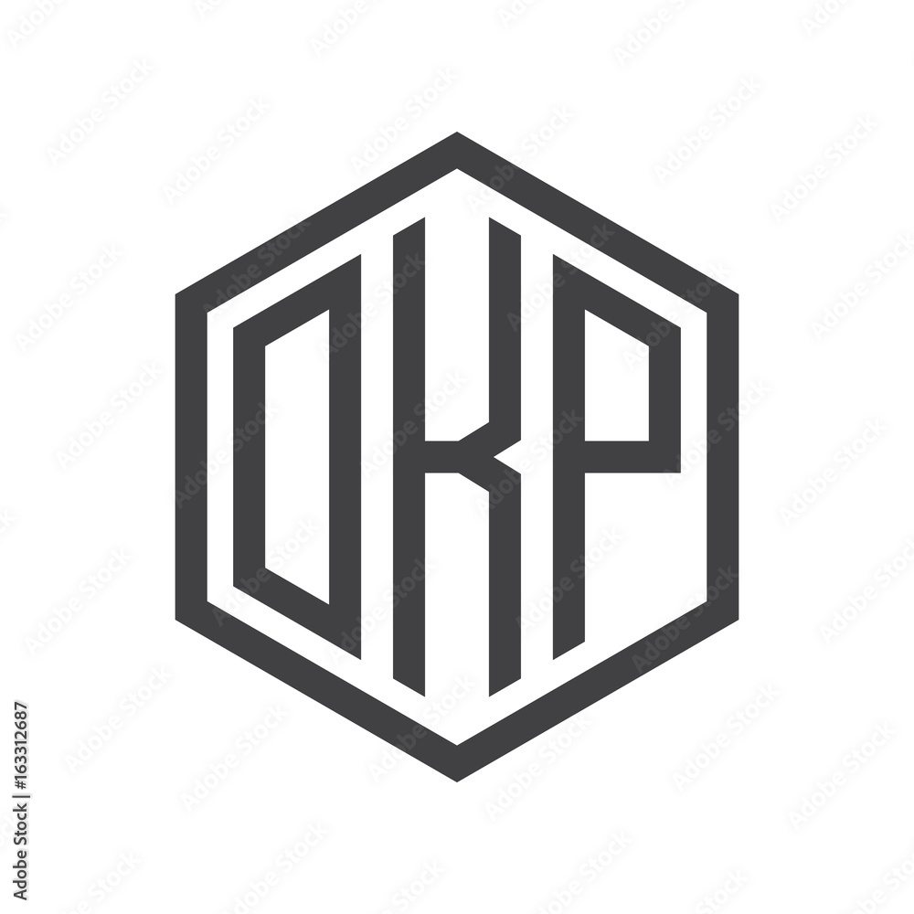 three-letter initials hexagon logo black three-letter initials hexagon logo black