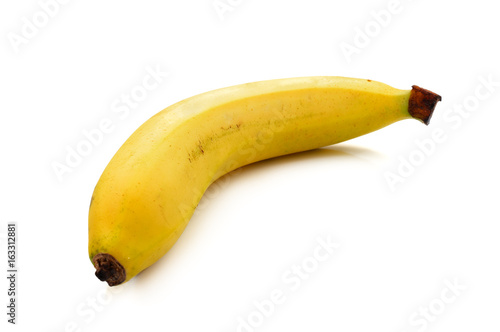 a plantain banana isolated on white background