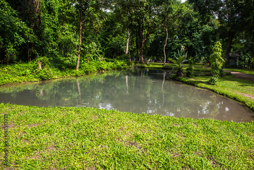 Pond at Buatong water fall and Jedsee fountain forest park photo