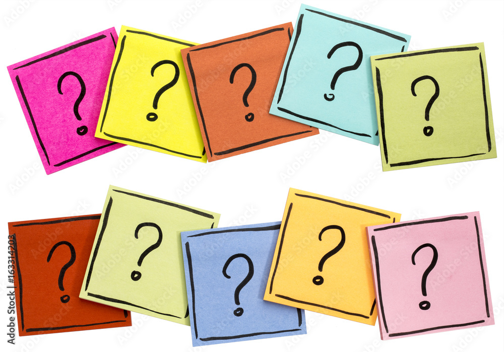 question mark abstract - sticky note set question mark abstract - sticky note set