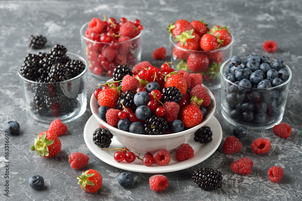Salad of fresh forest berries Salad of fresh forest berries
