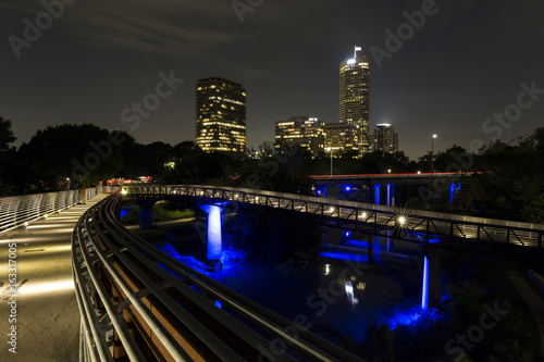 Houston montrose bridge night