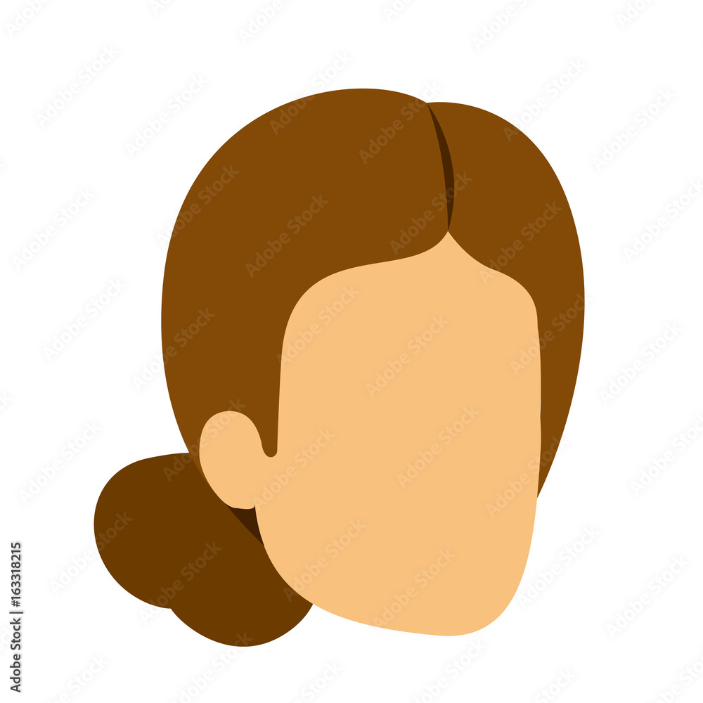 colorful silhouette of woman faceless with collected hairstyle vector illustration colorful silhouette of woman faceless with collected hairstyle vector illustration
