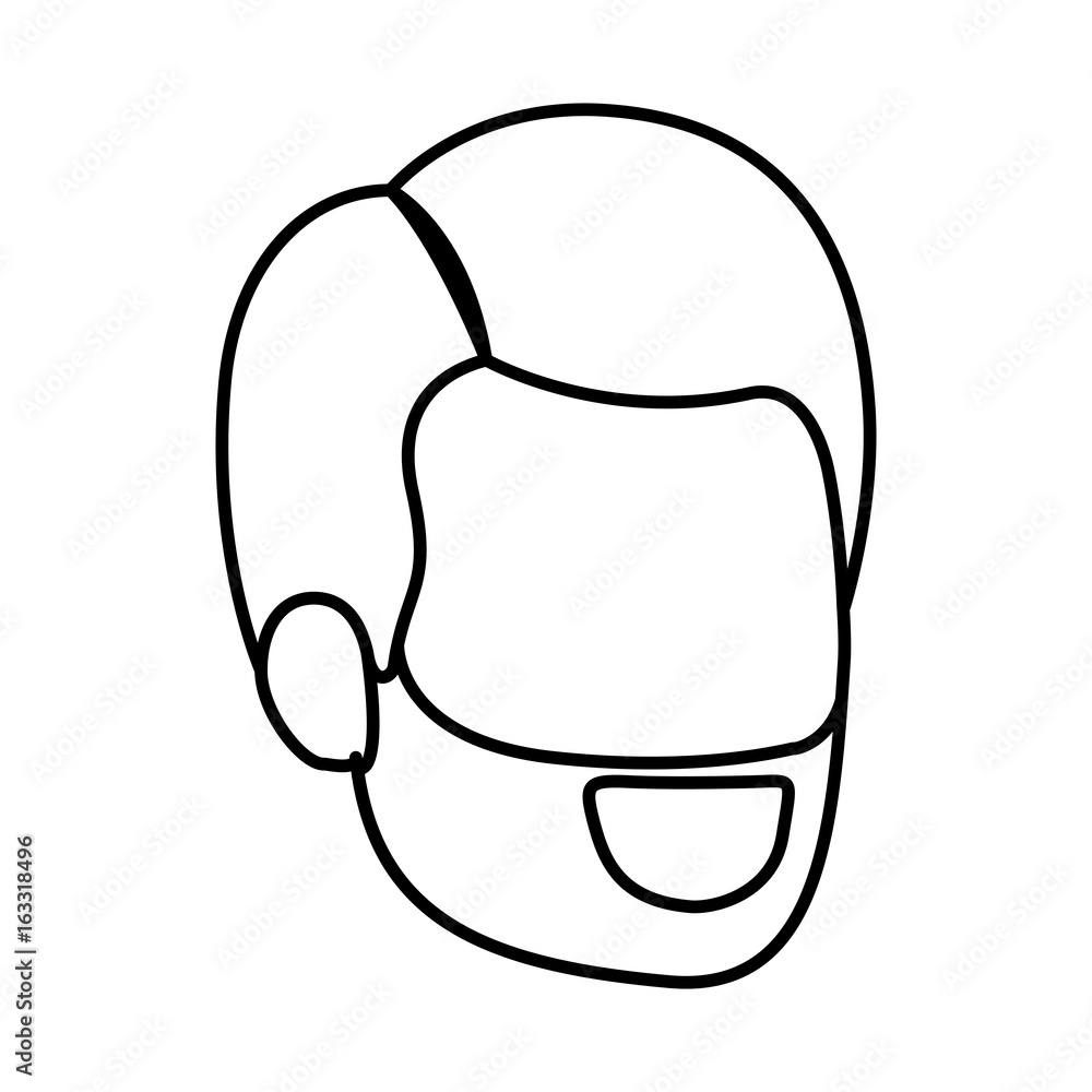 sketch silhouette of bearded man faceless vector illustration sketch silhouette of bearded man faceless vector illustration