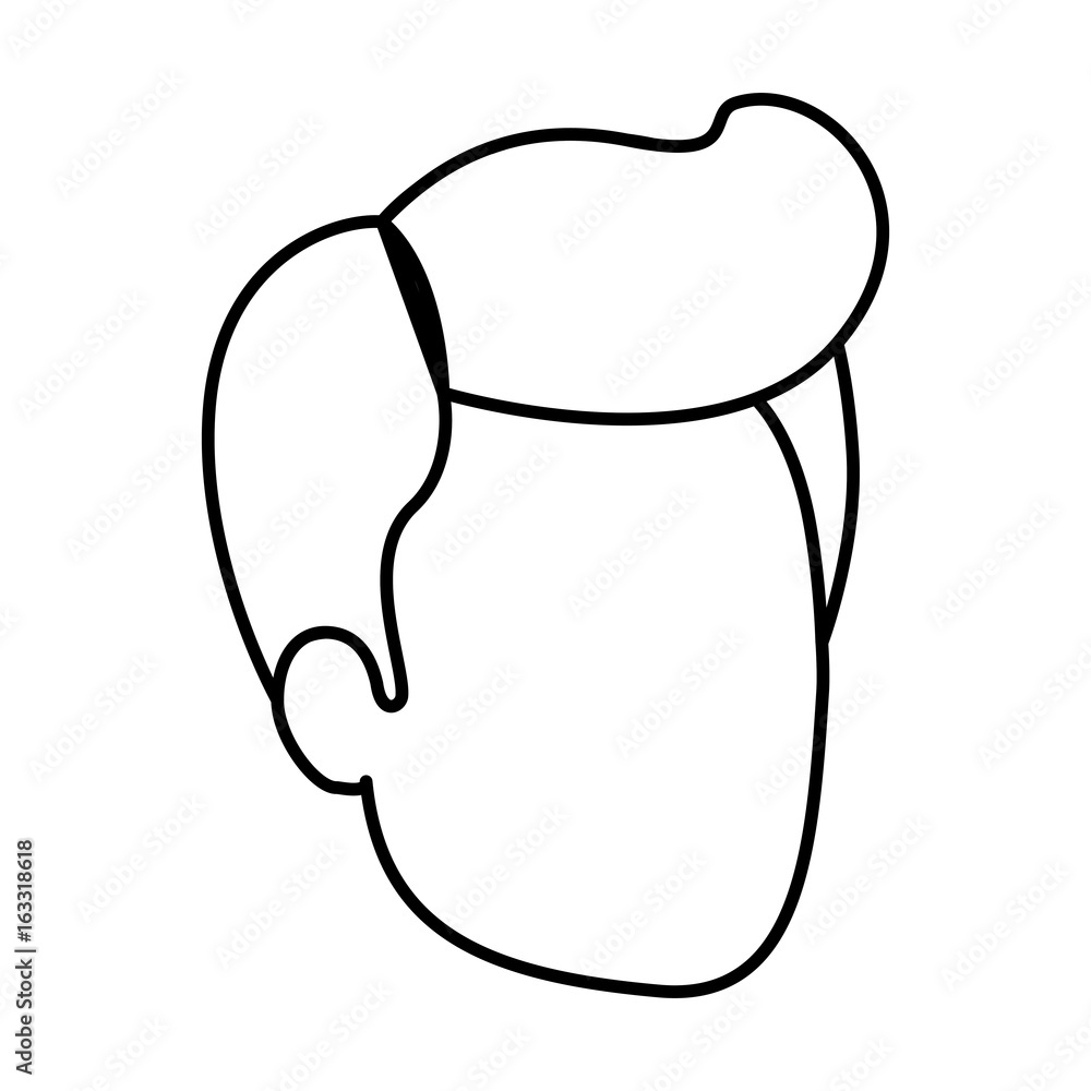 sketch silhouette of man faceless with pompadour side hair vector illustration sketch silhouette of man faceless with pompadour side hair vector illustration