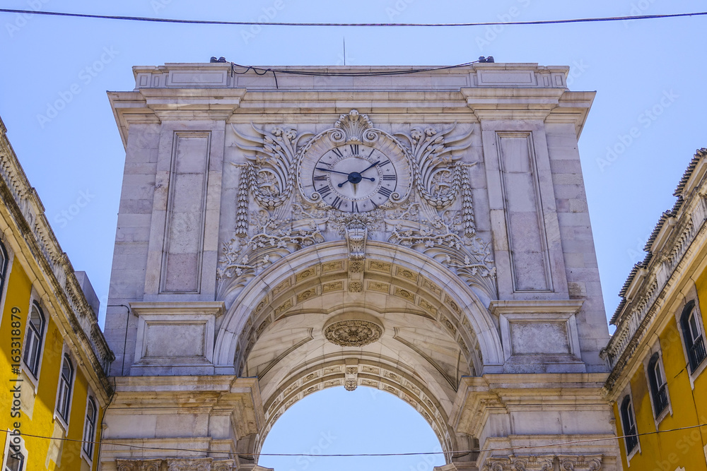 Augusta street arch in Lisbon called Arco da Rua Augusta