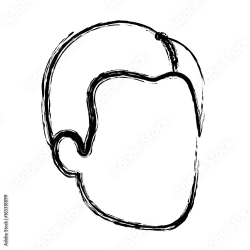 blurred silhouette of man faceless with hairstyle side parted vector illustration