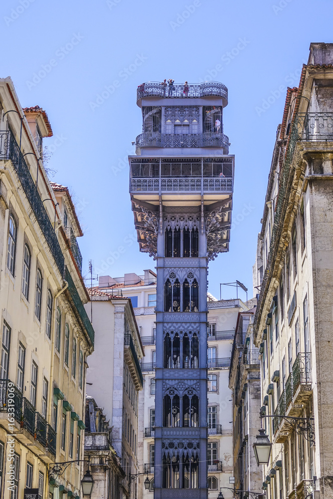 Fototapeta premium Famous Santa Justa Elevator in Lisbon