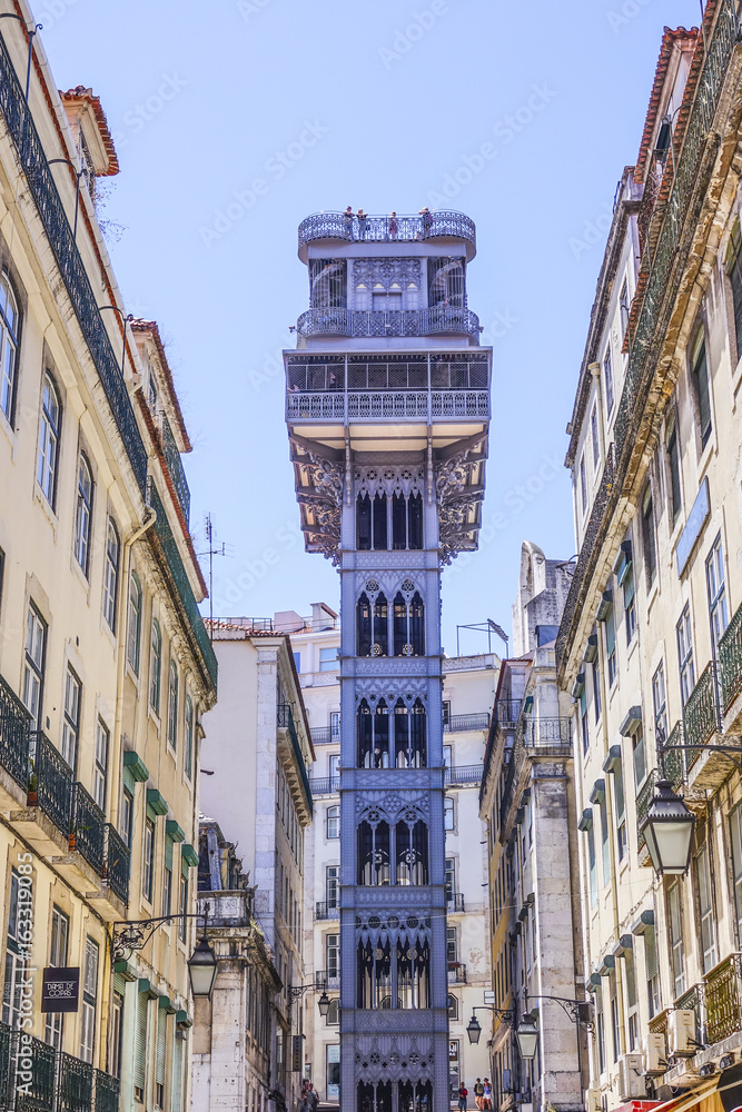 Santa Justa Elevator - a famous landmark in Lisbon