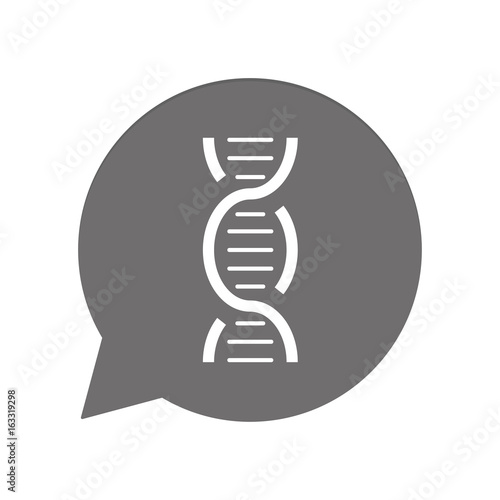 Graue Sprechblase rund - DNA