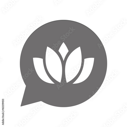 Graue Sprechblase rund - Lotus