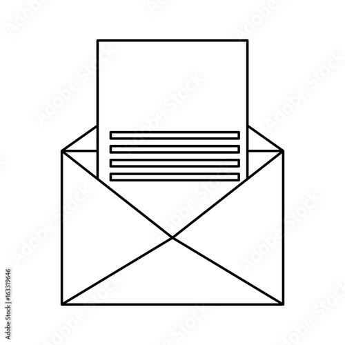 isolated paper envelope