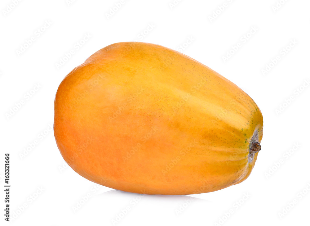 fresh ripe papaya isolated on white background fresh ripe papaya isolated on white background
