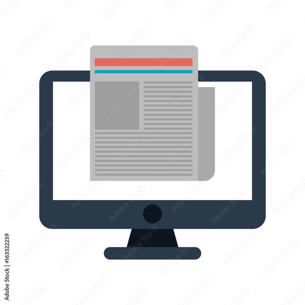 document on computer screen icon image document on computer screen icon image