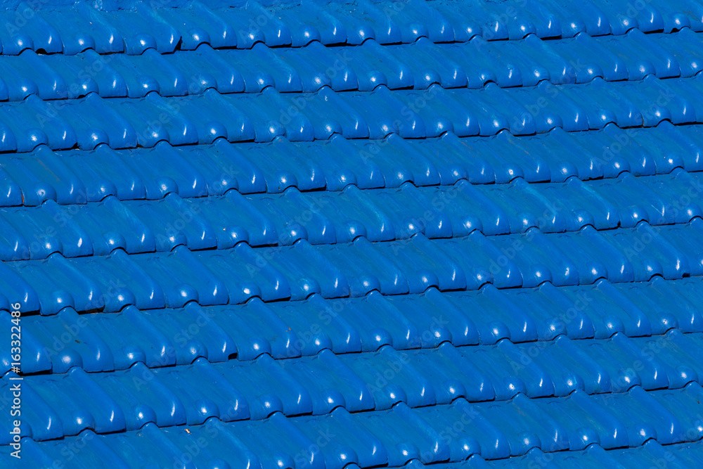 Fototapeta premium Blaue Dachziegel