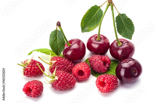 Wallpaper Mural cherryes and raspberry Torontodigital.ca